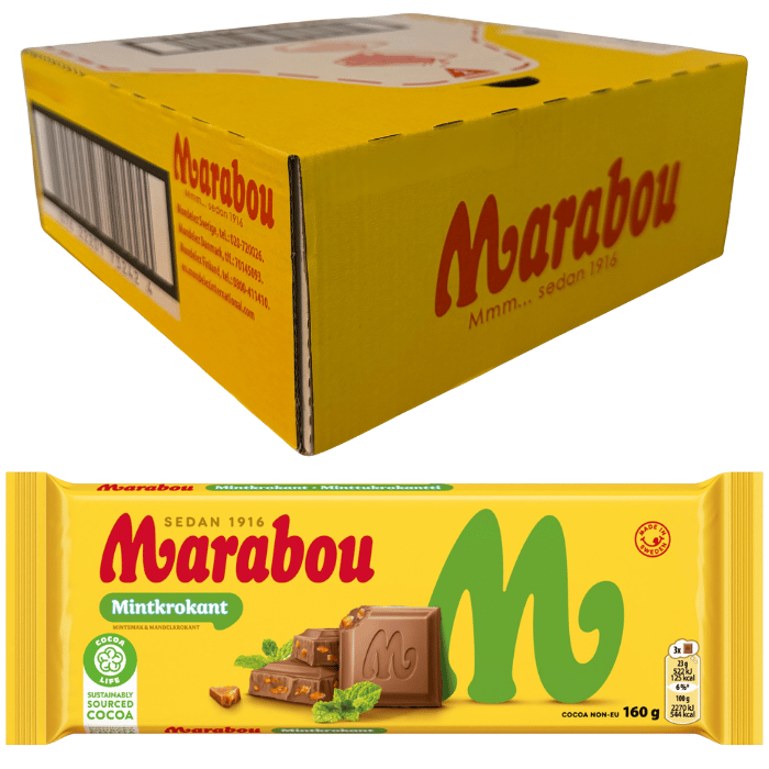 Marabou Mintkrokant 15 X 160 G 15 x 160.0 g storpakke