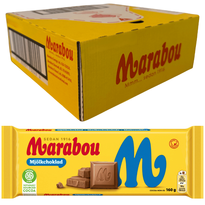 Marabou Melkesjokolade 16 X 160 G 16 x 160.0 g storpakke