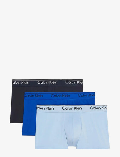 Calvin Klein LOW RISE TRUNK 3PK herreunderbukser, 3-PACK i SHORELINE ROYALTY blå BELL