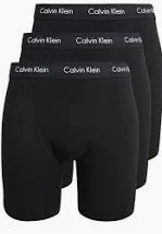 Calvin Klein Pima Cotton 3-Pack Boxer Briefs - Black