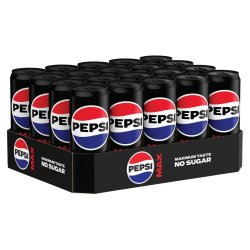 Pepsi Max-brett med 20 bokser på 0,33 liter