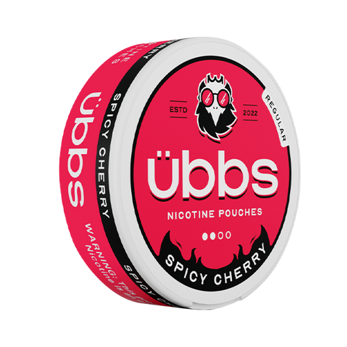 Übbs Spicy Cherry Regular 6mg, 5-pakke med nikotinposer