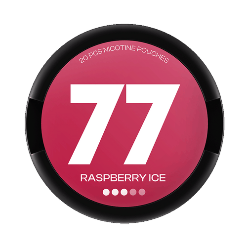 77 Raspberry Ice 10,4mg, 5-pakke med nikotinposer