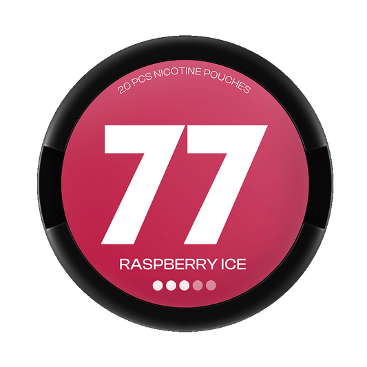 77 Raspberry Ice 10,4mg, 5-pakke med nikotinposer