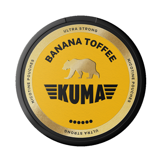 KUMA Banana Toffee Ultra Strong 11mg, 5-pakke med nikotinposer