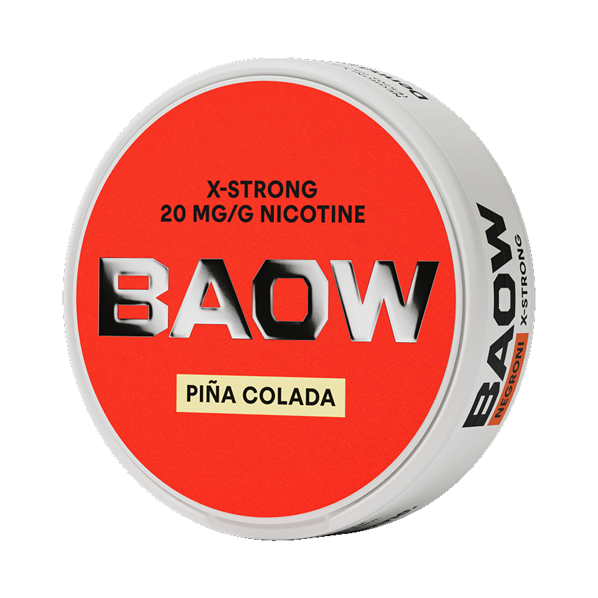 BAOW Piña Colada X-Strong 12mg, 5-pakke med nikotinposer