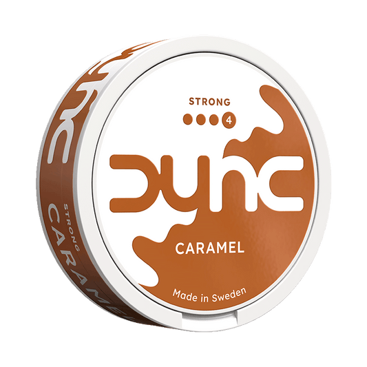 DUNC Caramel Strong 8mg, 5-pakke med nikotinposer