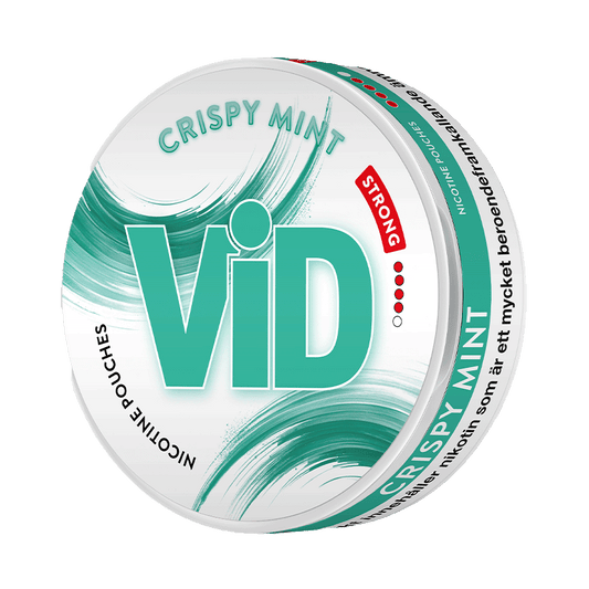 VID Crispy Mint Strong 9,6mg, 5-pakke med nikotinposer