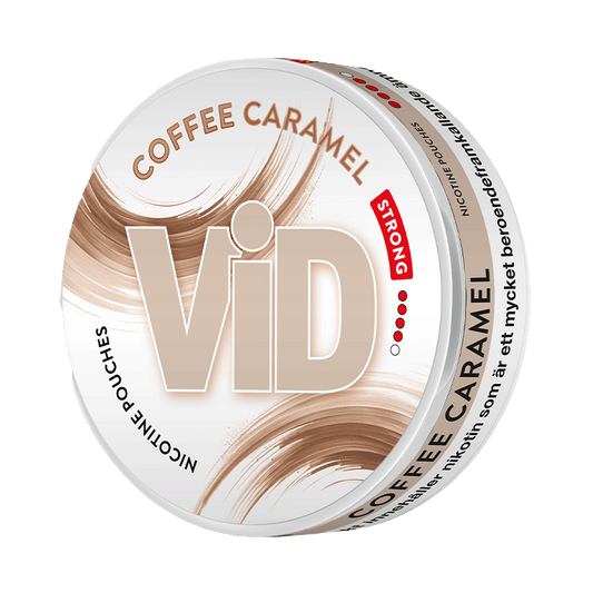 VID Coffee Caramel Strong 9,6mg, 5-pakke med nikotinposer