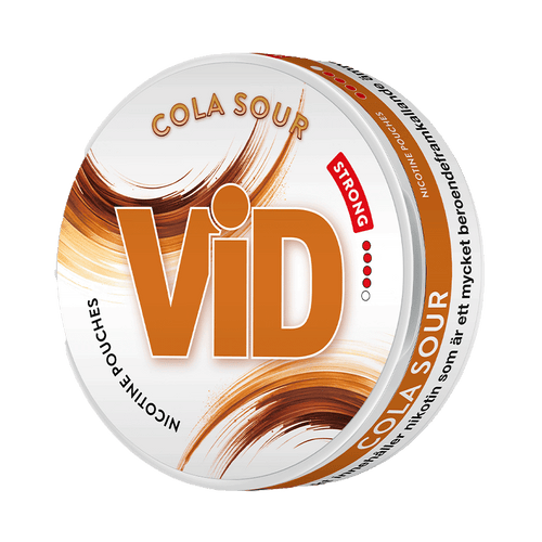 VID Cola Sour Strong 9,6mg, 5-pakke med nikotinposer