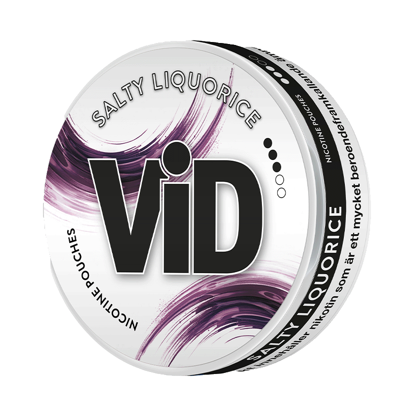 VID Salty Liquorice 7,2mg, 5-pakke med nikotinposer