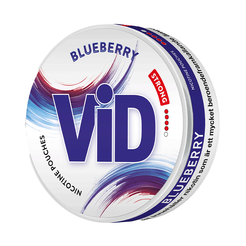 VID Blueberry Strong 9,6mg, 5-pakke med nikotinposer