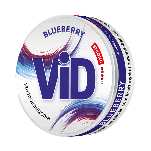 VID Blueberry Strong 9,6mg, 5-pakke med nikotinposer