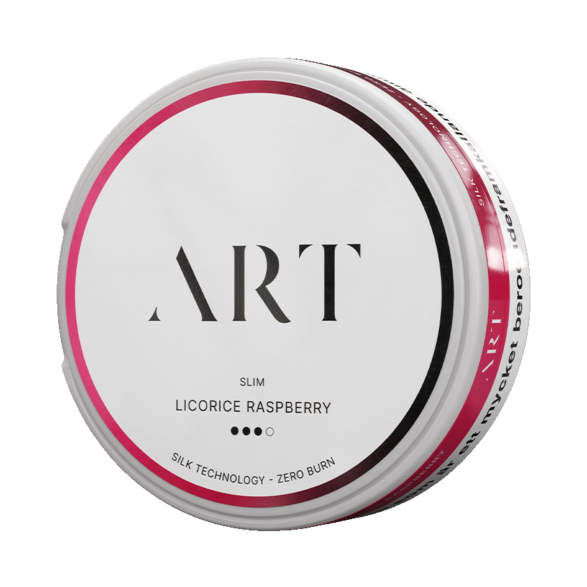 ART Licorice Raspberry 9mg, 5-pakke med nikotinposer