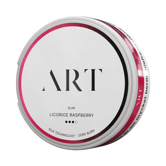 ART Licorice Raspberry 9mg, 5-pakke med nikotinposer