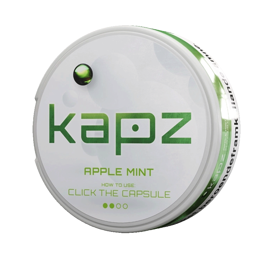 Kapz Apple Mint Mini 4mg, 5-pakke med nikotinposer