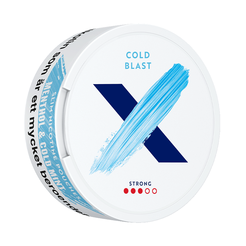 X Cold Blast Strong 9mg, 5-pakke med nikotinposer