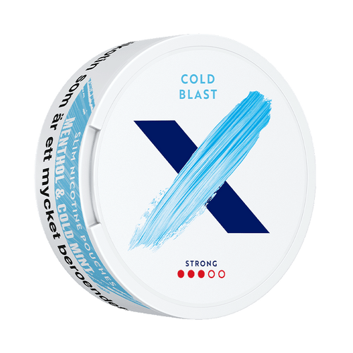 X Cold Blast Strong 9mg, 5-pakke med nikotinposer
