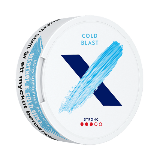 X Cold Blast Strong 9mg, 5-pakke med nikotinposer