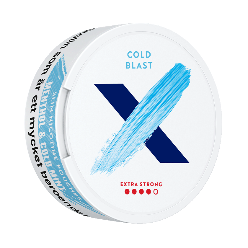 X Cold Blast Extra Strong 10mg, 5-pakke med nikotinposer