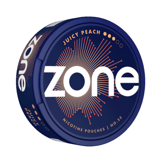 ZONE No33 Juicy Peach 10mg, 5-pakke med nikotinposer
