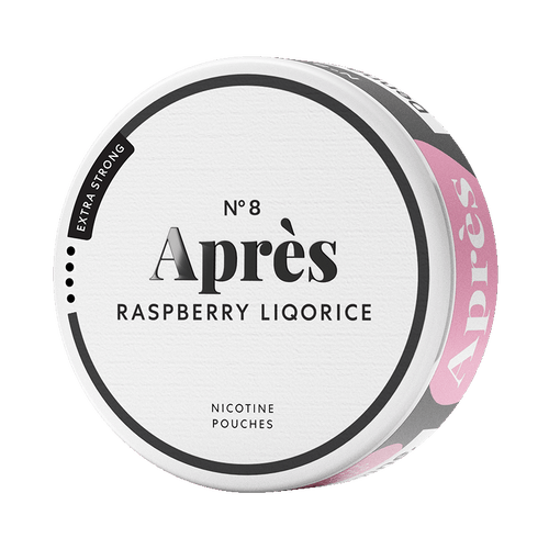 Après No.8 Raspberry Liqorice Extra Strong 8,3mg, 5-pakke med nikotinposer