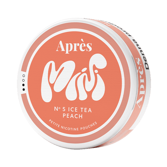 Après No.5 Ice Tea Peach Mini 3,2mg, 5-pakke med nikotinposer