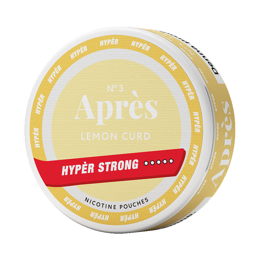 Après No.3 Lemon Curd Hypèr Strong 11mg, 5-pakke med nikotinposer