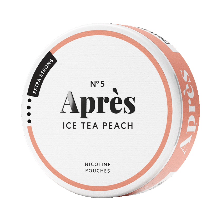 Après No.5 Ice Tea Peach Extra Strong 8,3mg, 5-pakke med nikotinposer