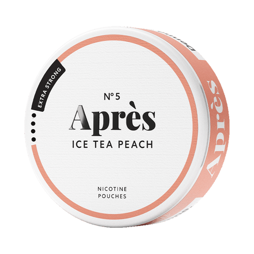 Après No.5 Ice Tea Peach Extra Strong 8,3mg, 5-pakke med nikotinposer