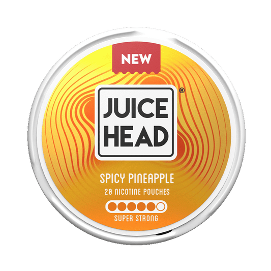 Juice Head Spicy Pineapple Super Strong 14mg, 5-pakke med nikotinposer