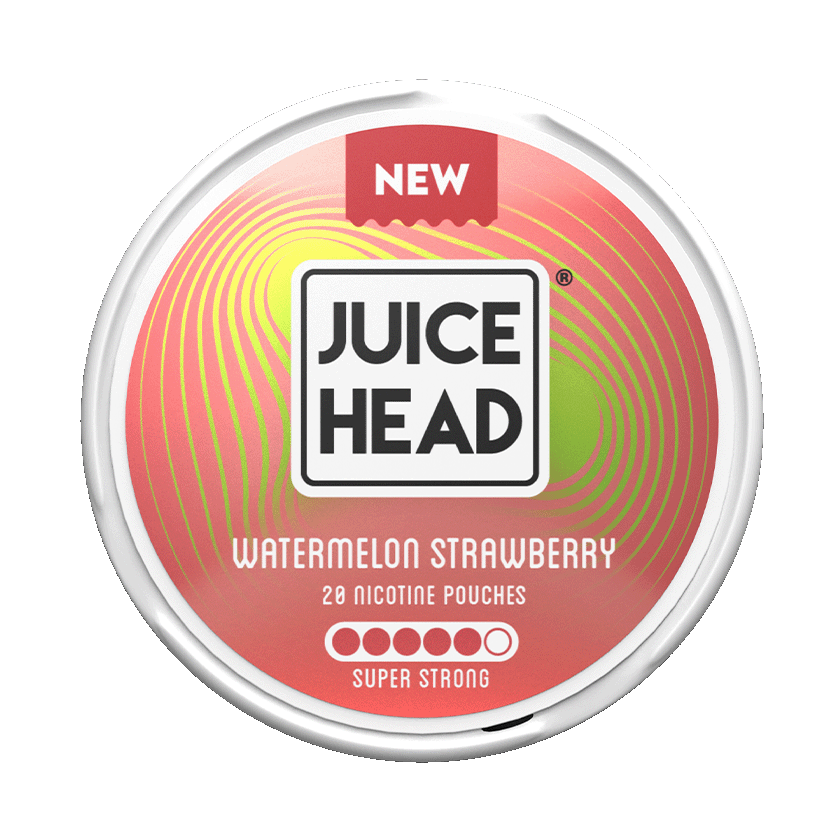 Juice Head Watermelon Strawberry Super Strong 14mg, 5-pakke med nikotinposer
