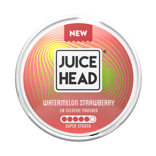 Juice Head Watermelon Strawberry Super Strong 14mg, 5-pakke med nikotinposer