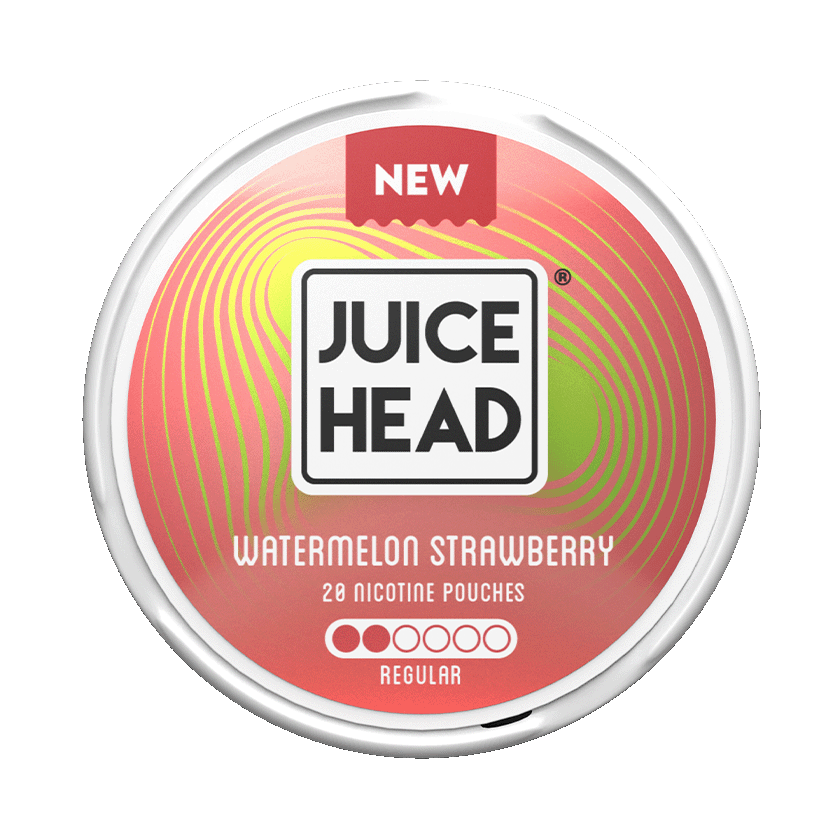 Juice Head Watermelon Strawberry Regular 6mg, 5-pakke med nikotinposer