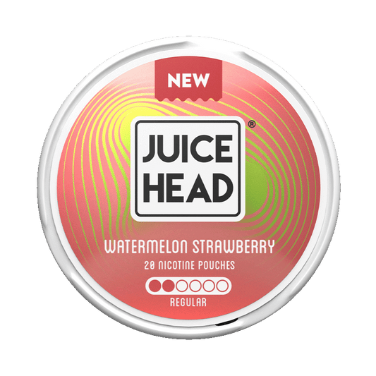 Juice Head Watermelon Strawberry Regular 6mg, 5-pakke med nikotinposer