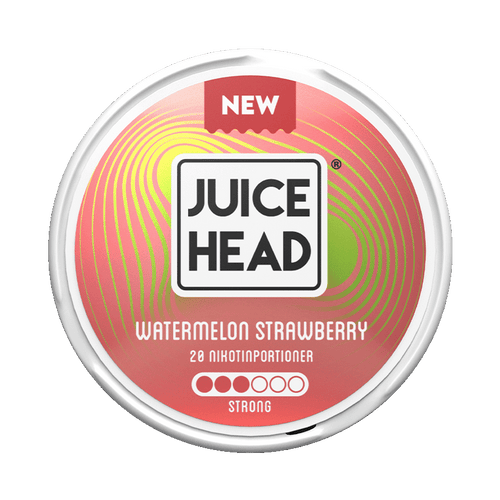 Juice Head Watermelon Strawberry Strong 9mg, 5-pakke med nikotinposer