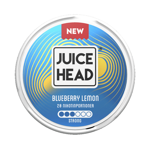 Juice Head Blueberry Lemon Strong 9mg, 5-pakke med nikotinposer