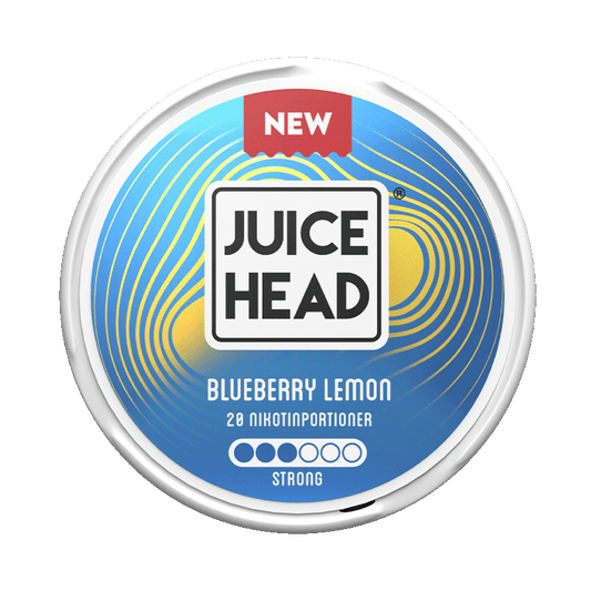 Juice Head Blueberry Lemon Strong 9mg, 5-pakke med nikotinposer