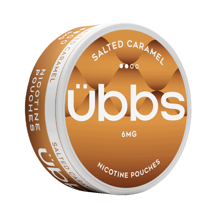 Übbs Salted Caramel 6mg, 5-pakke med nikotinposer