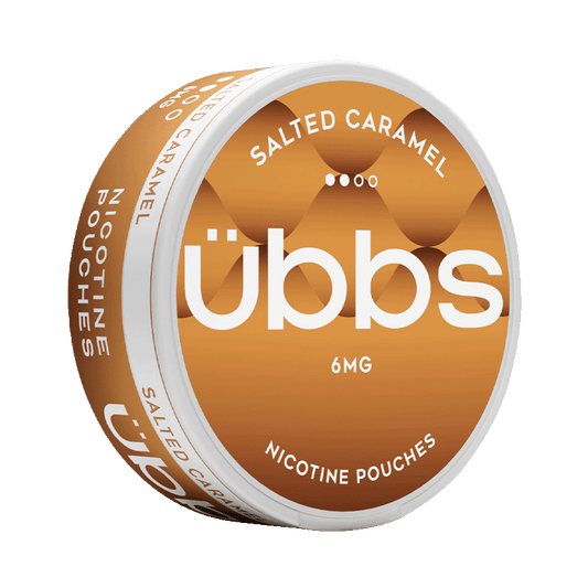 Übbs Salted Caramel 6mg, 5-pakke med nikotinposer