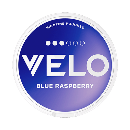 VELO Blue Raspberry 8mg, 5-pakke med nikotinposer