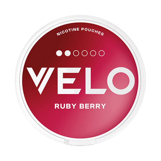 VELO Ruby Berry 6mg, 5-pakke med nikotinposer