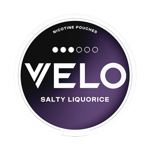 VELO Salty Liquorice 10mg, 5-pakke med nikotinposer
