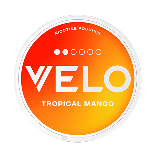 VELO Tropical Mango 6mg, 5-pakke med nikotinposer