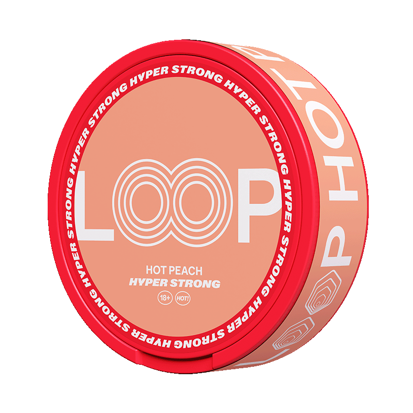 LOOP Hot Peach Hyper Strong 14,8mg, 5-pakke med nikotinposer