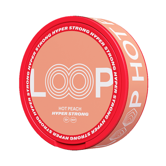 LOOP Hot Peach Hyper Strong 14,8mg, 5-pakke med nikotinposer