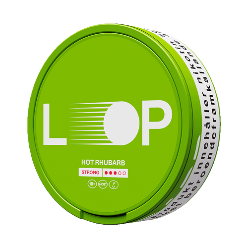 LOOP Hot Rhubarb Strong 8,9mg, 5-pakke med nikotinposer
