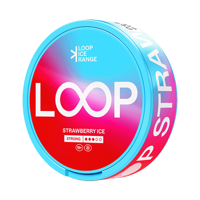 LOOP Strawberry Ice Strong 8,9mg, 5-pakke med nikotinposer