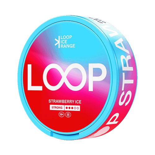 LOOP Strawberry Ice Strong 8,9mg, 5-pakke med nikotinposer