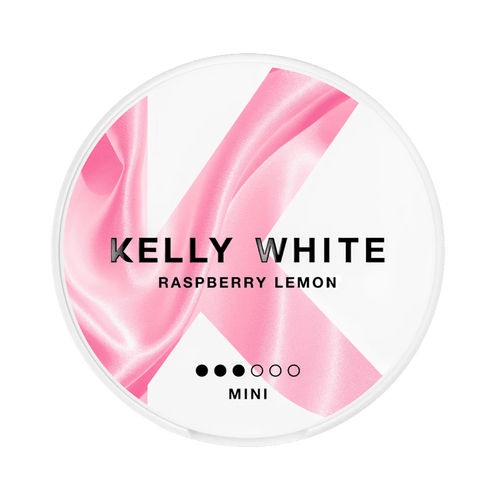 Kelly White Raspberry Lemon Mini 6mg, 5-pakke med nikotinposer